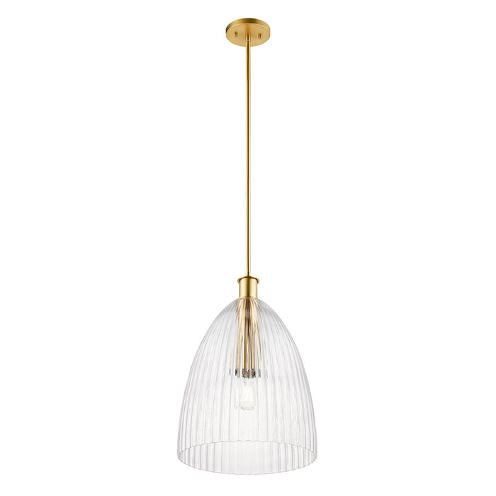 Meridian M7052NB One Light Pendant, Natural Brass