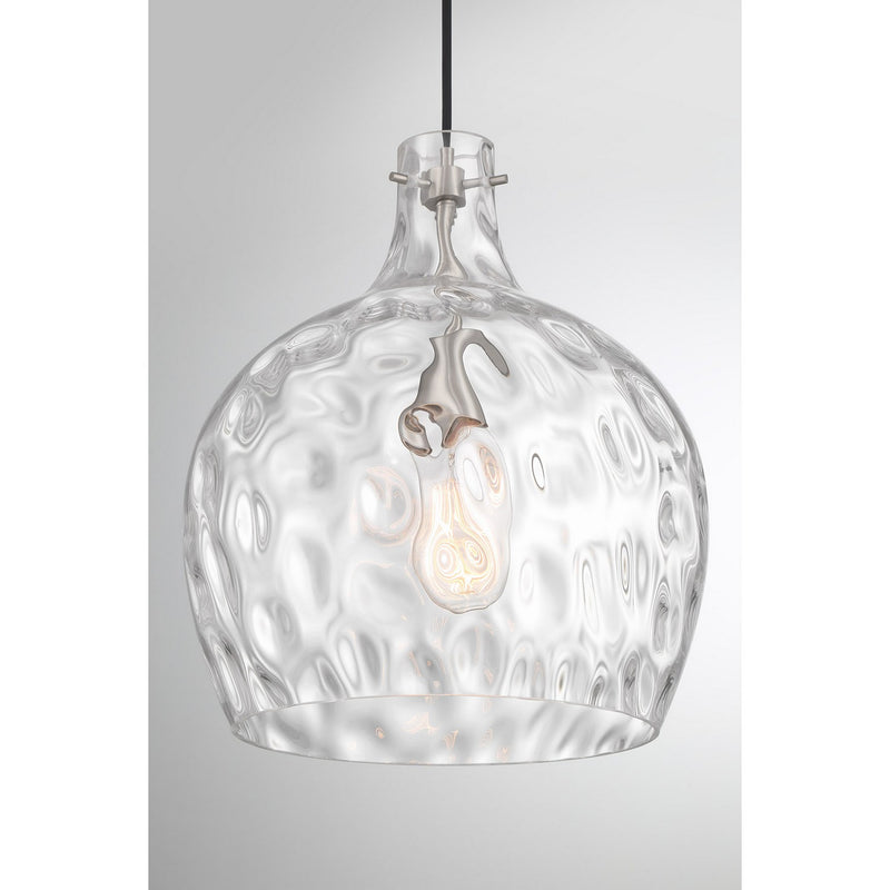 Meridian M7053BN One Light Pendant, Brushed Nickel