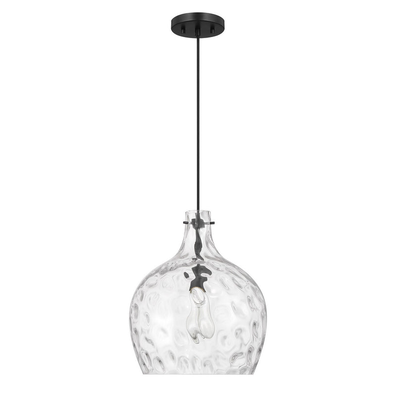 Meridian M7053MBK One Light Pendant, Matte Black