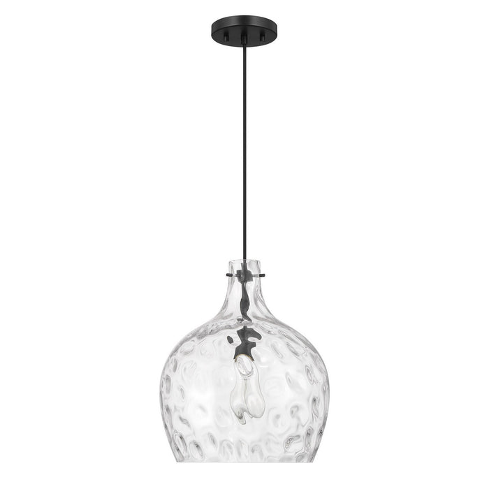 Meridian M7053MBK One Light Pendant, Matte Black
