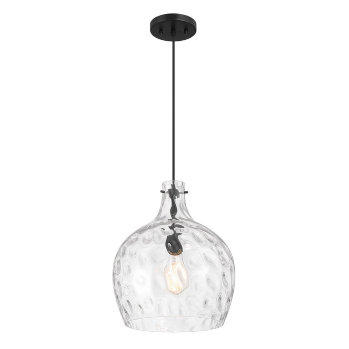 Meridian M7053MBK One Light Pendant, Matte Black