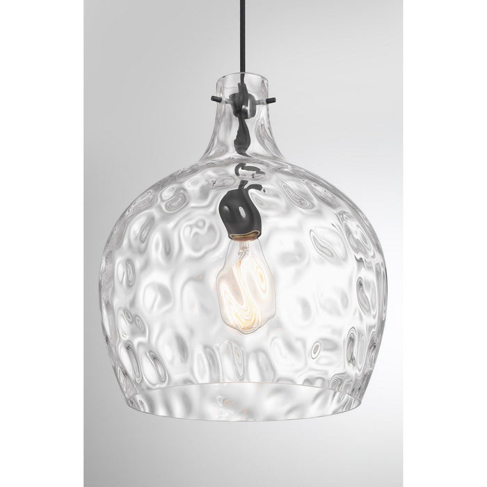 Meridian M7053MBK One Light Pendant, Matte Black