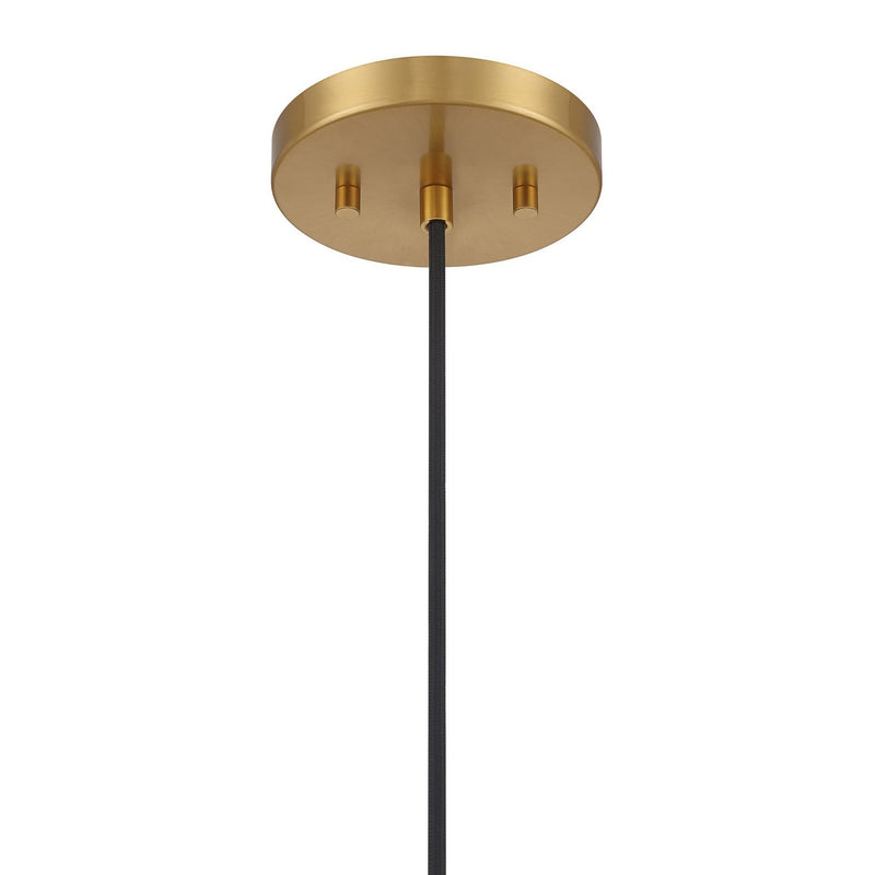 Meridian M7053NB One Light Pendant, Natural Brass