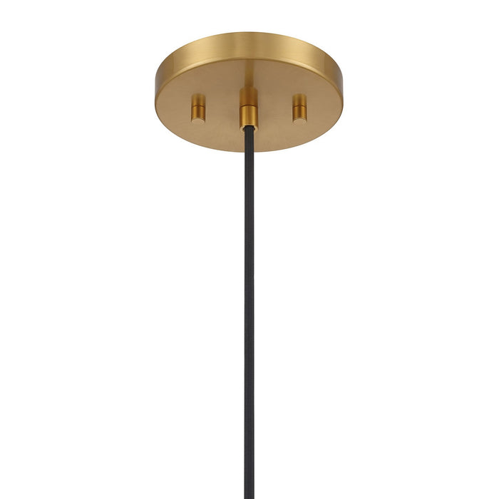 Meridian M7053NB One Light Pendant, Natural Brass