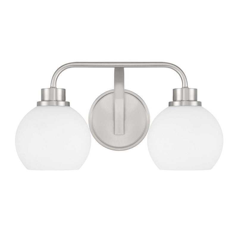 Meridian M80080BN Two Light Bathroom Vanity, Brushed Nickel