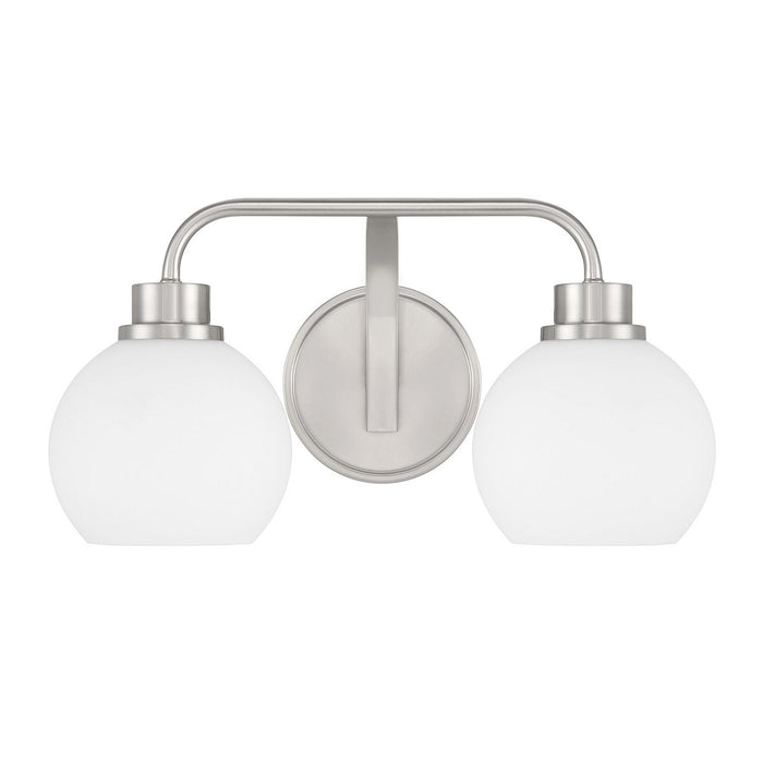 Meridian M80080BN Two Light Bathroom Vanity, Brushed Nickel