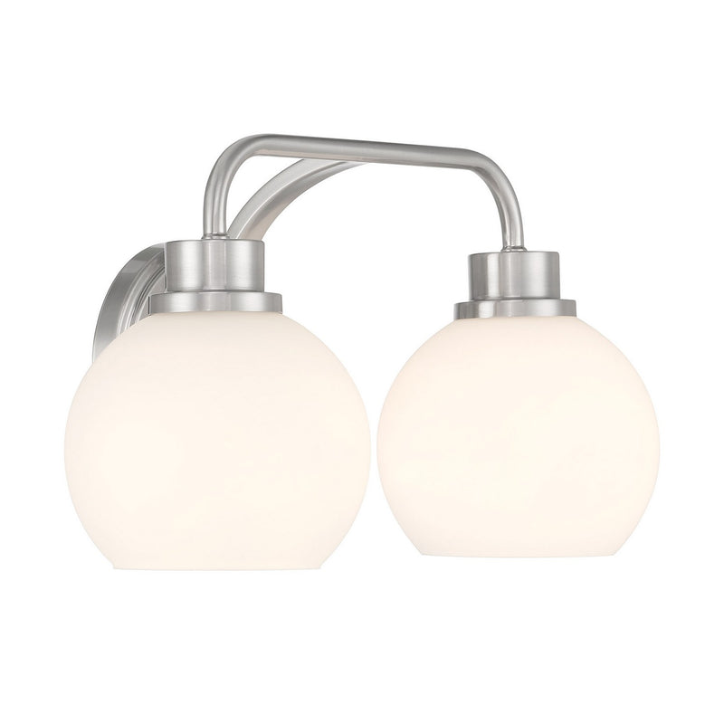 Meridian M80080BN Two Light Bathroom Vanity, Brushed Nickel