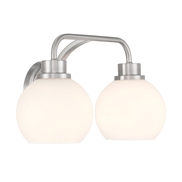 Meridian M80080BN Two Light Bathroom Vanity, Brushed Nickel