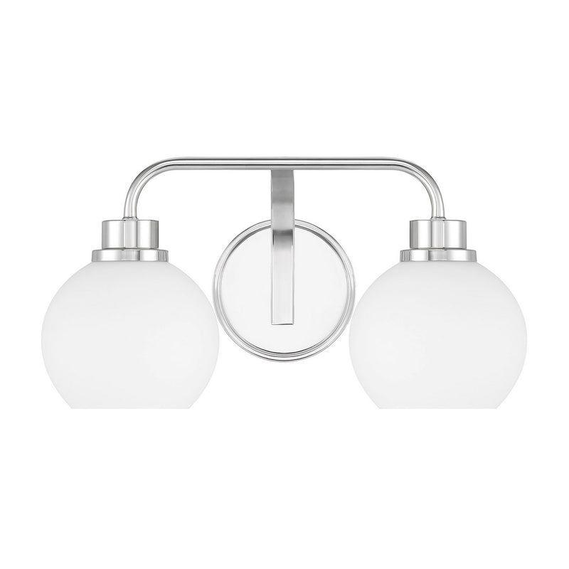 Meridian M80080CH Two Light Bathroom Vanity, Chrome