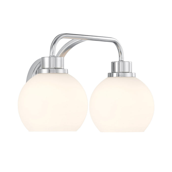 Meridian M80080CH Two Light Bathroom Vanity, Chrome
