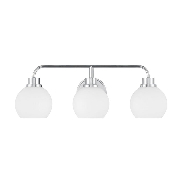 Meridian M80081CH Three Light Bathroom Vanity, Chrome