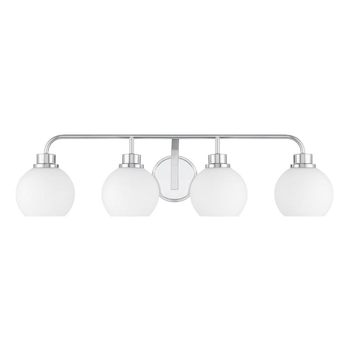 Meridian M80082CH Four Light Bathroom Vanity, Chrome