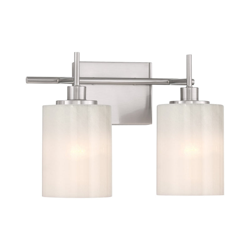 Meridian M80083BN Two Light Bathroom Vanity, Brushed Nickel