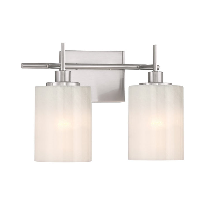 Meridian M80083BN Two Light Bathroom Vanity, Brushed Nickel