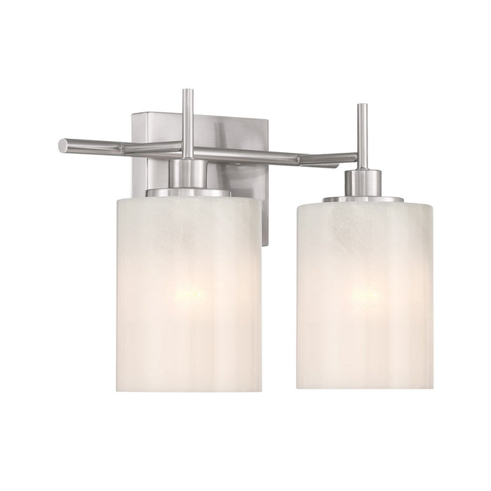 Meridian M80083BN Two Light Bathroom Vanity, Brushed Nickel