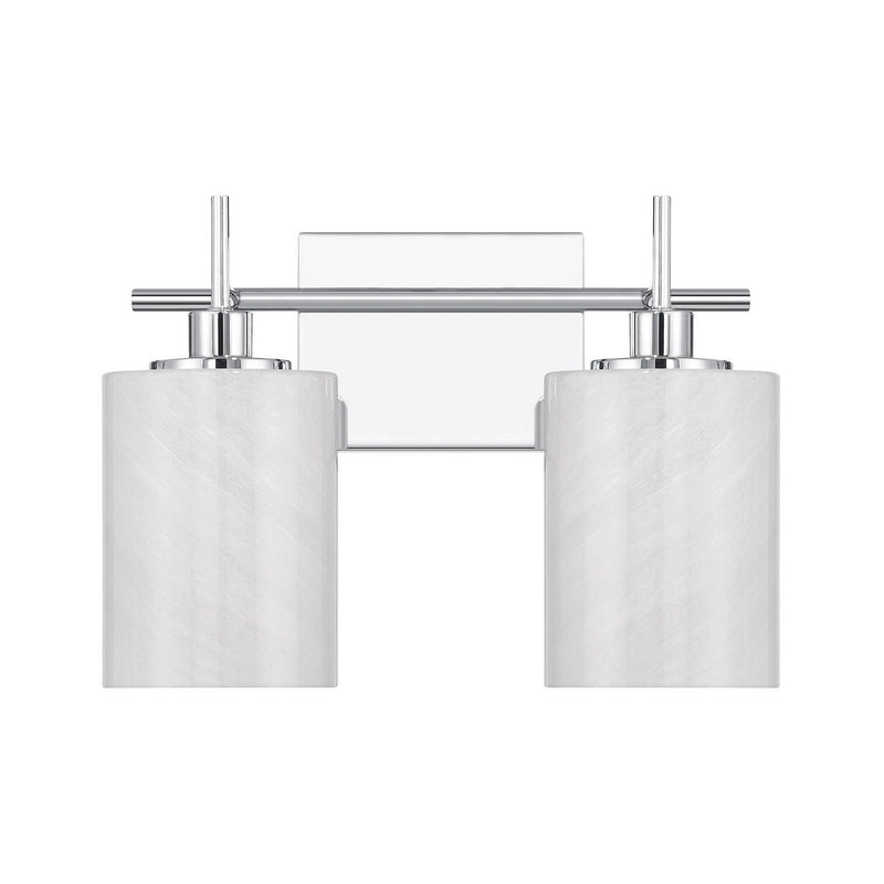 Meridian M80083CH Two Light Bathroom Vanity, Chrome
