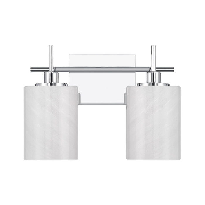 Meridian M80083CH Two Light Bathroom Vanity, Chrome