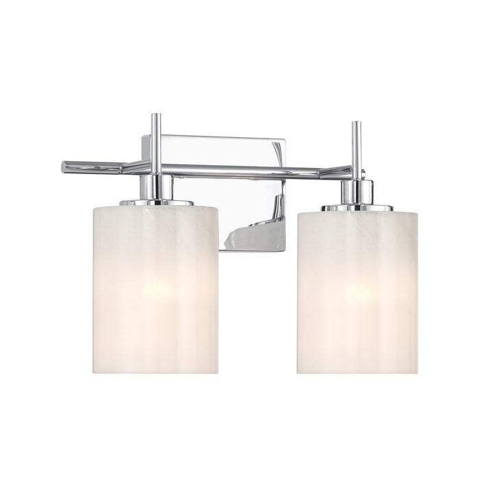 Meridian M80083CH Two Light Bathroom Vanity, Chrome