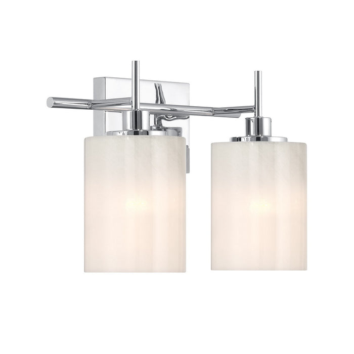 Meridian M80083CH Two Light Bathroom Vanity, Chrome