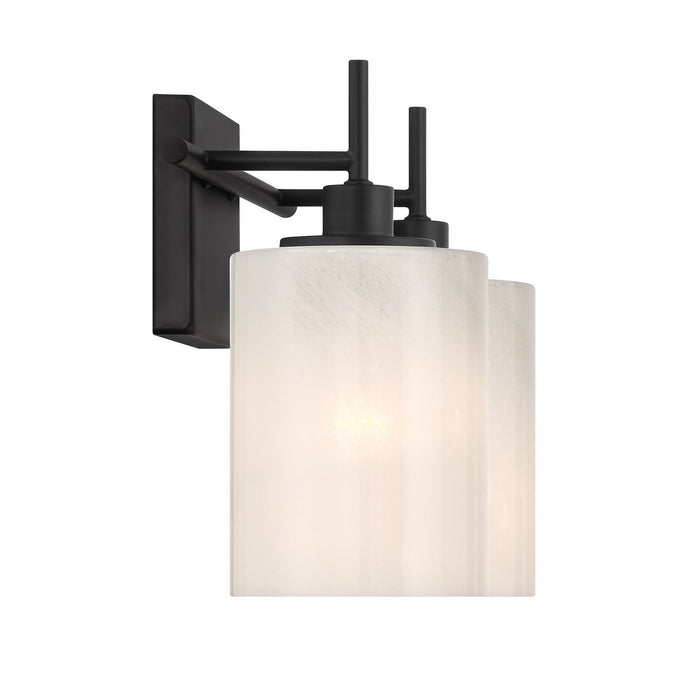 Meridian M80083MBK Two Light Bathroom Vanity, Matte Black