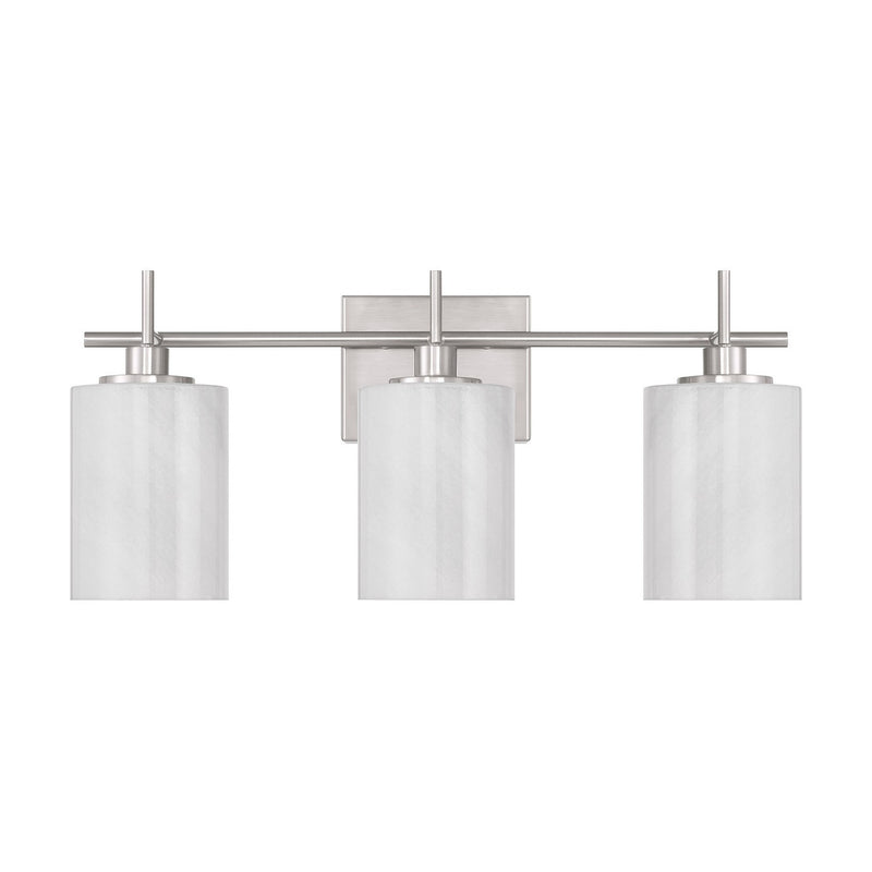 Meridian M80084BN Three Light Bathroom Vanity, Brushed Nickel