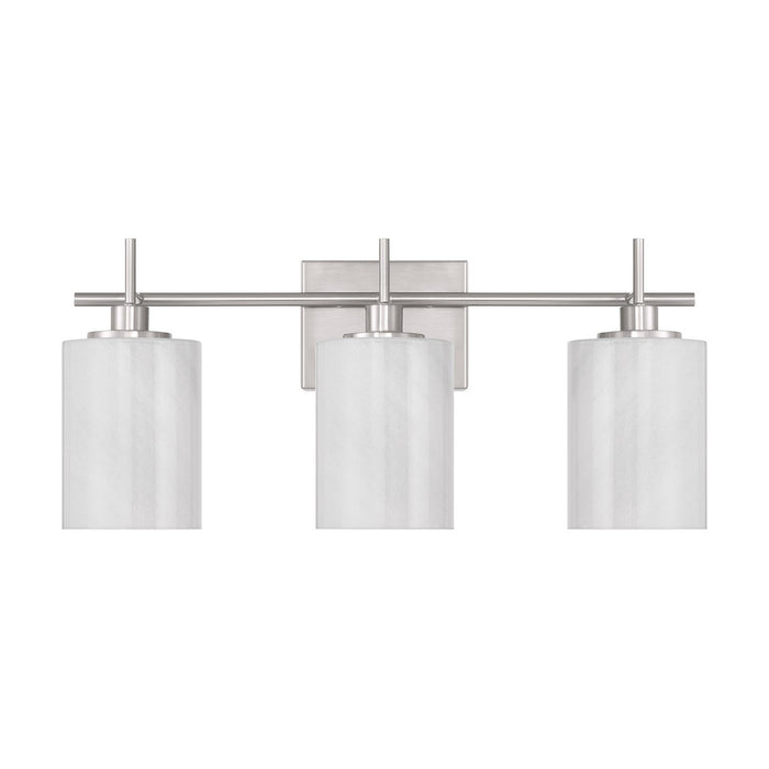Meridian M80084BN Three Light Bathroom Vanity, Brushed Nickel