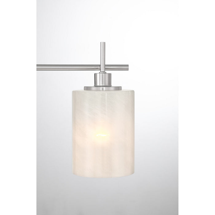 Meridian M80084BN Three Light Bathroom Vanity, Brushed Nickel