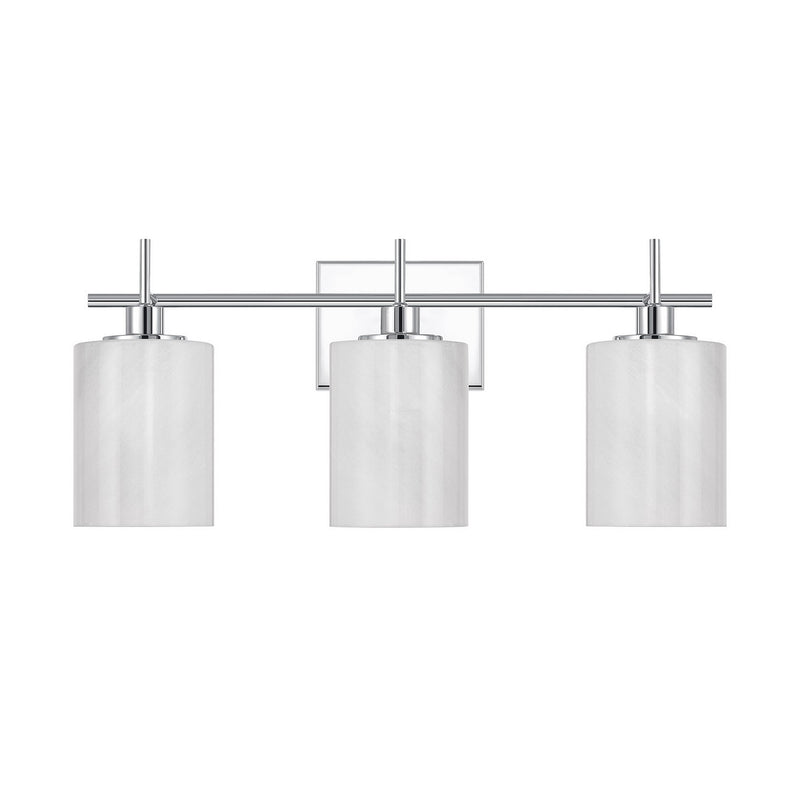 Meridian M80084CH Three Light Bathroom Vanity, Chrome