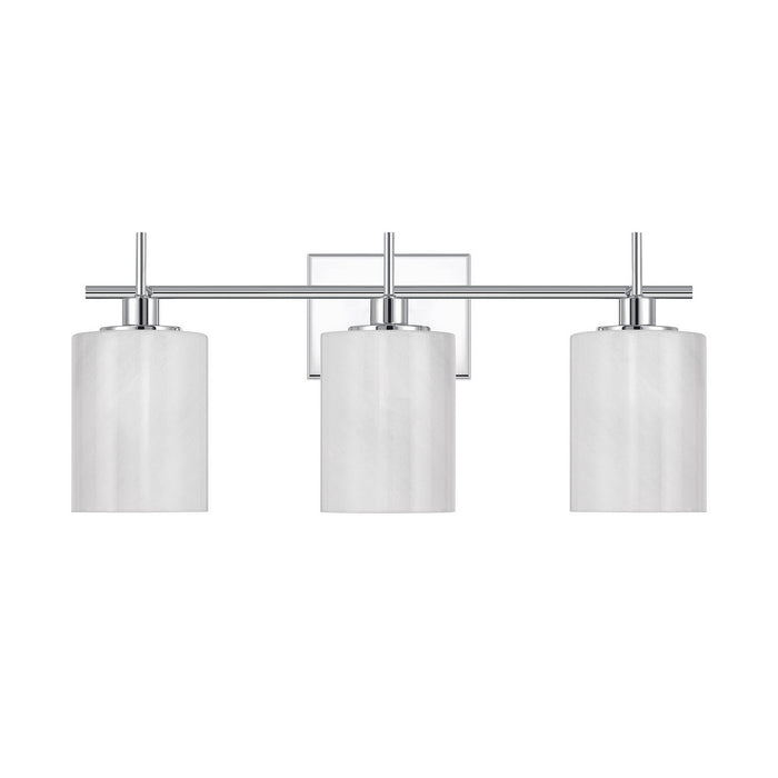 Meridian M80084CH Three Light Bathroom Vanity, Chrome