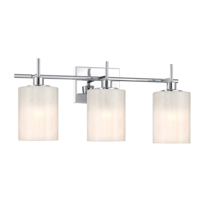 Meridian M80084CH Three Light Bathroom Vanity, Chrome