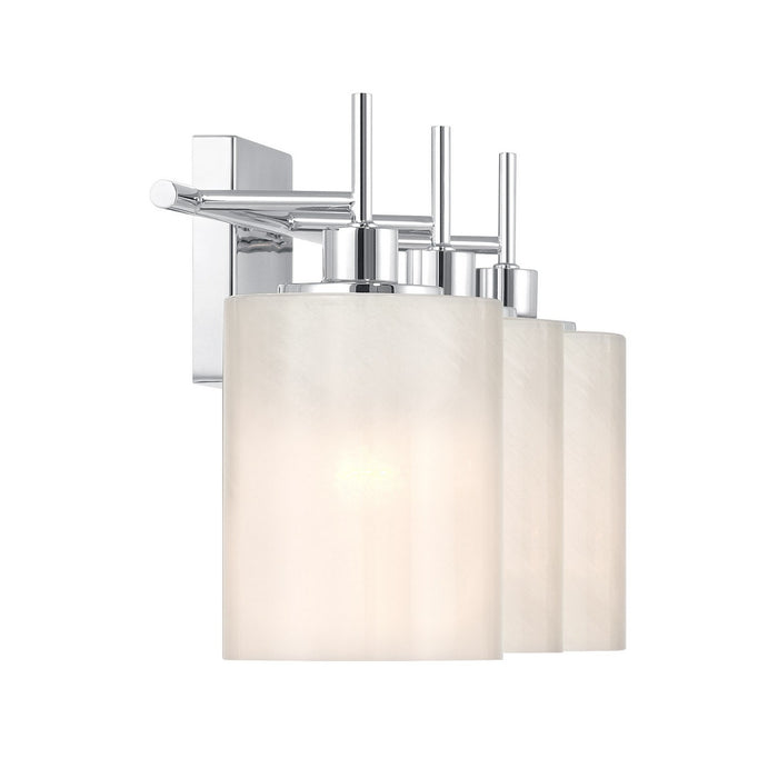 Meridian M80084CH Three Light Bathroom Vanity, Chrome