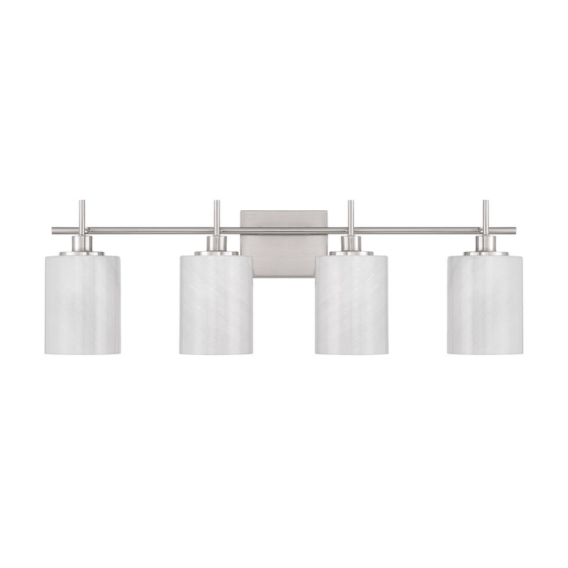 Meridian M80085BN Four Light Bathroom Vanity, Brushed Nickel