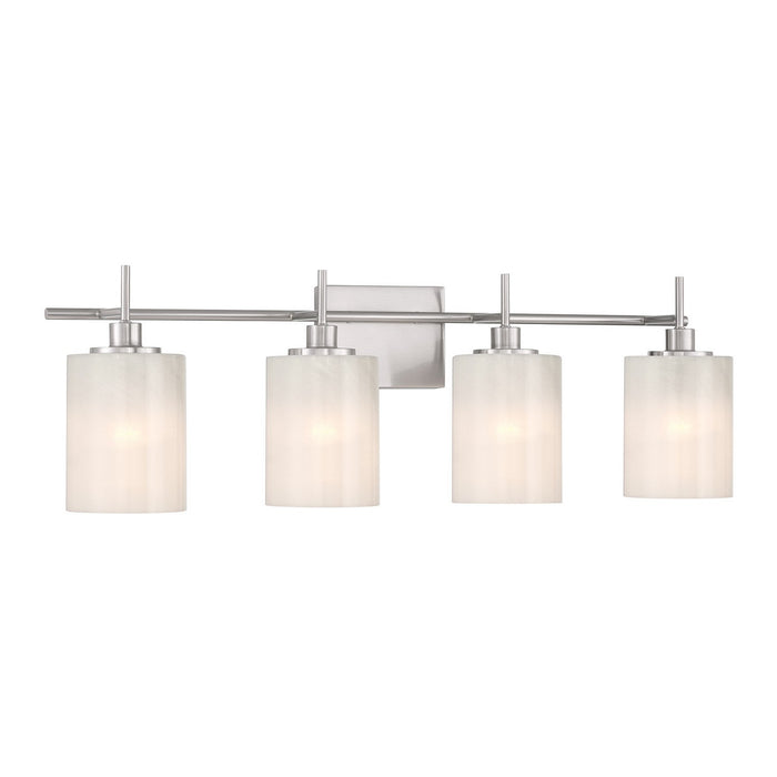 Meridian M80085BN Four Light Bathroom Vanity, Brushed Nickel