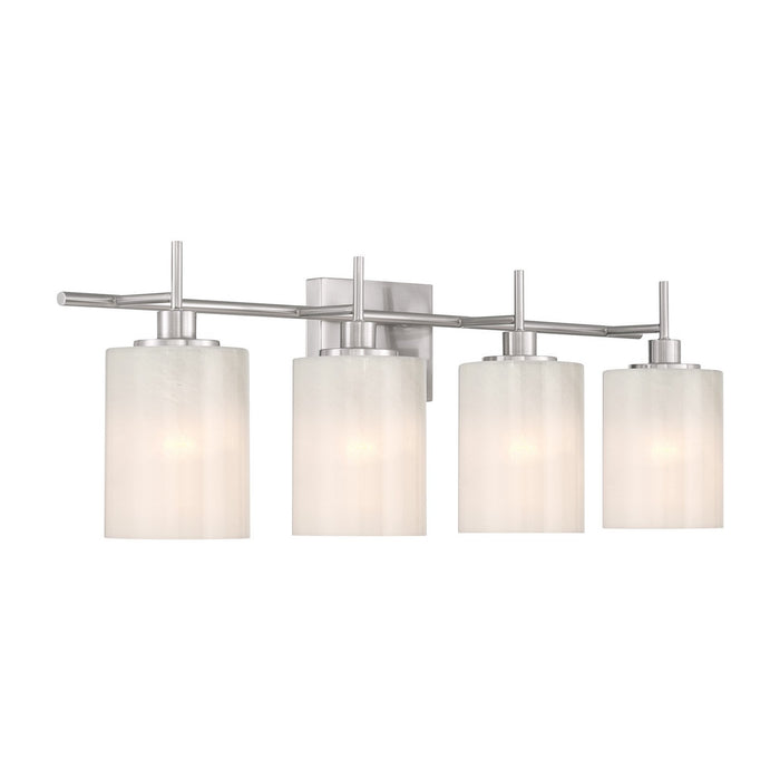 Meridian M80085BN Four Light Bathroom Vanity, Brushed Nickel