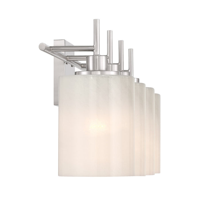 Meridian M80085BN Four Light Bathroom Vanity, Brushed Nickel