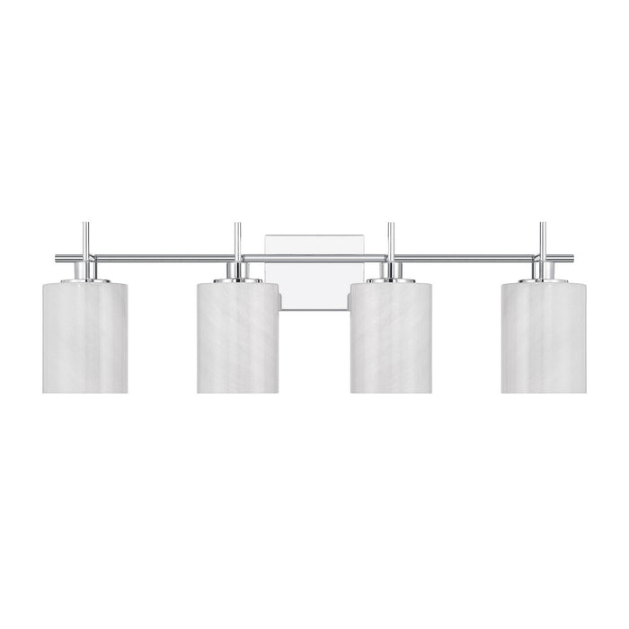 Meridian M80085CH Four Light Bathroom Vanity, Chrome