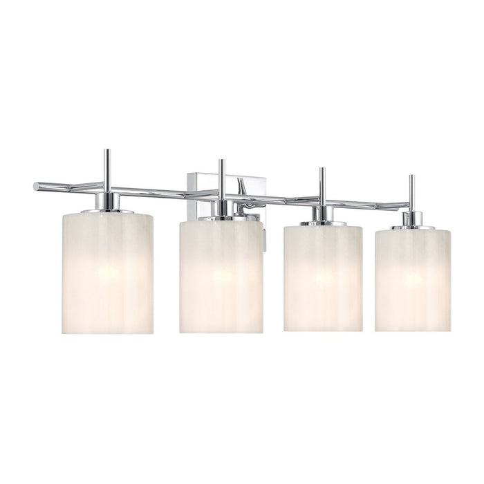 Meridian M80085CH Four Light Bathroom Vanity, Chrome