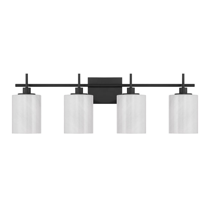 Meridian M80085MBK Four Light Bathroom Vanity, Matte Black