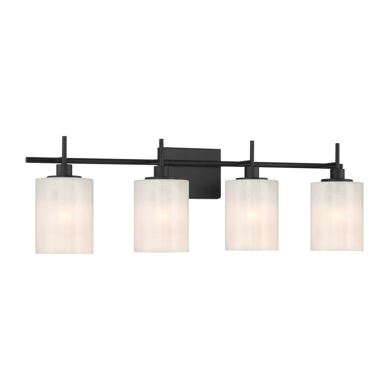 Meridian M80085MBK Four Light Bathroom Vanity, Matte Black