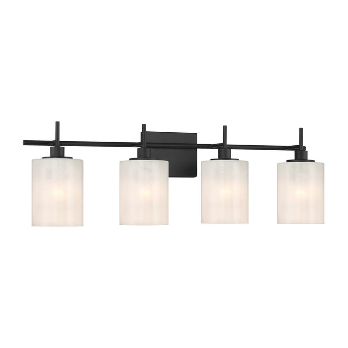 Meridian M80085MBK Four Light Bathroom Vanity, Matte Black