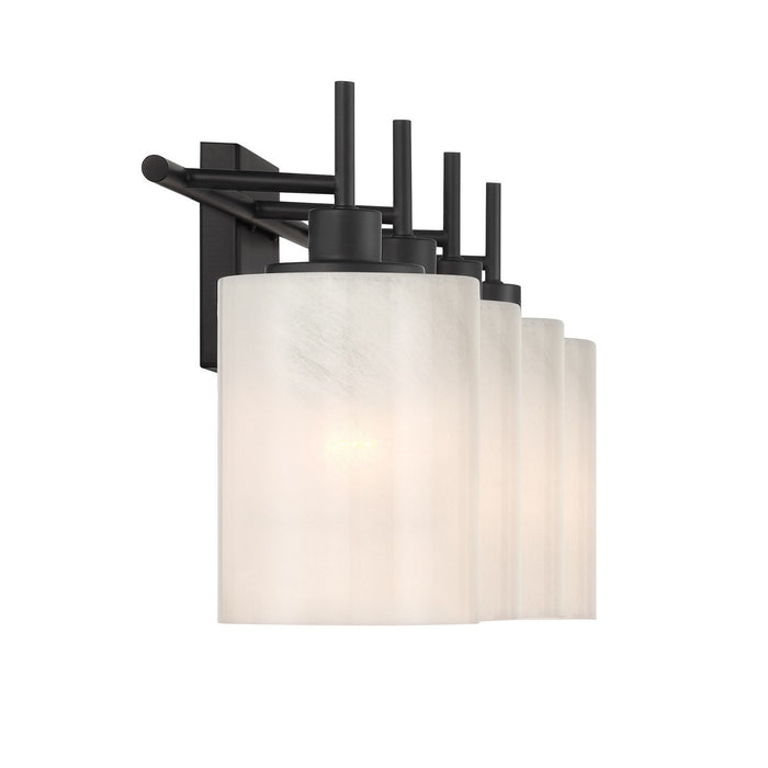 Meridian M80085MBK Four Light Bathroom Vanity, Matte Black