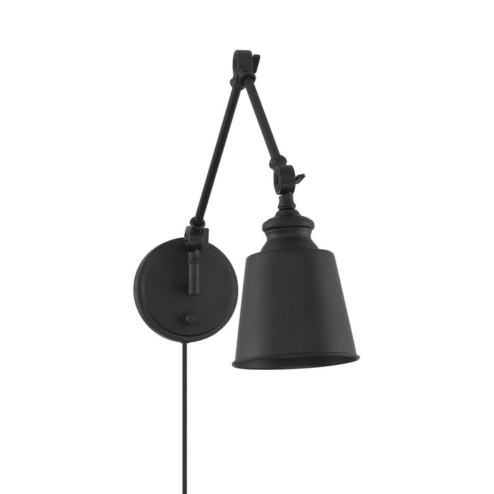 Meridian M90089MBK One Light Wall Sconce (Set of 2), Matte Black