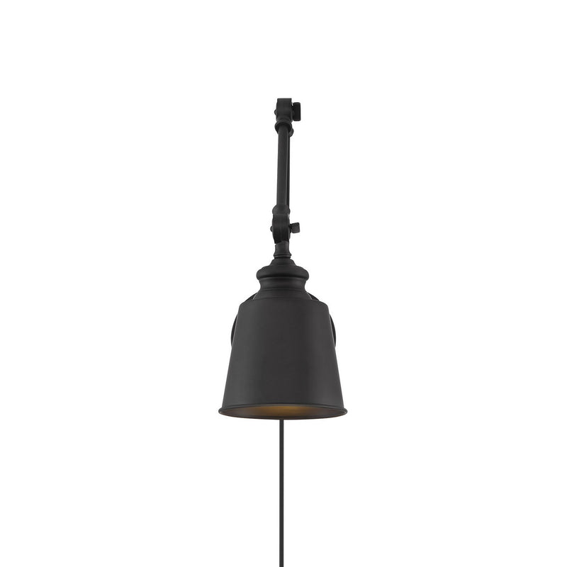 Meridian M90089MBK One Light Wall Sconce (Set of 2), Matte Black