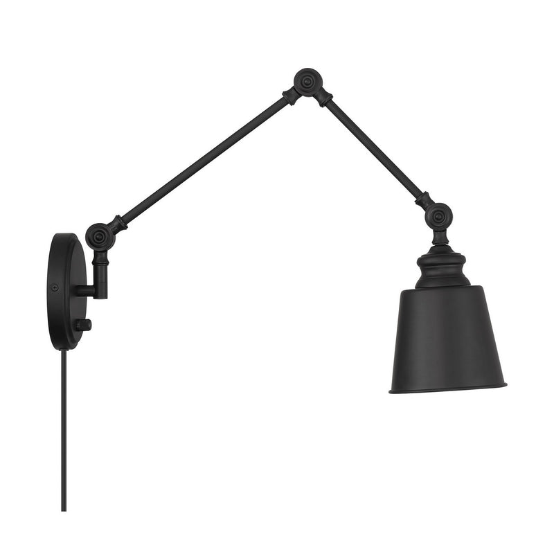 Meridian M90089MBK One Light Wall Sconce (Set of 2), Matte Black