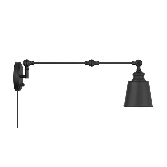 Meridian M90089MBK One Light Wall Sconce (Set of 2), Matte Black