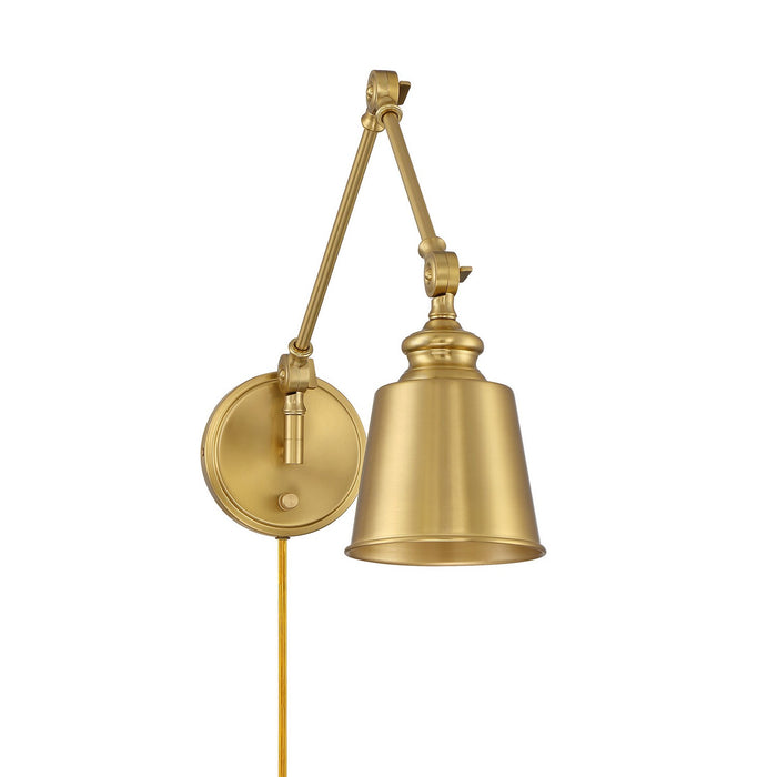 Meridian M90089NB One Light Wall Sconce (Set of 2), Natural Brass