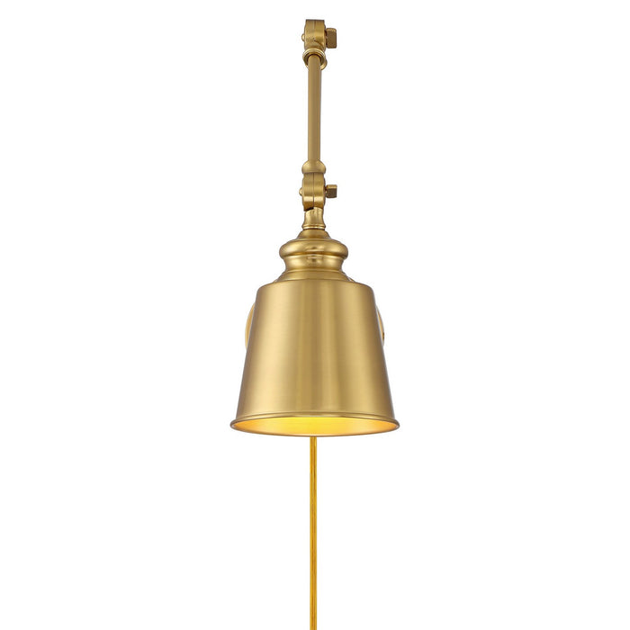 Meridian M90089NB One Light Wall Sconce (Set of 2), Natural Brass