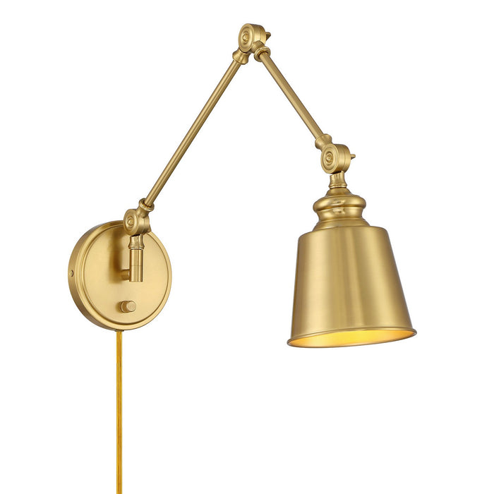 Meridian M90089NB One Light Wall Sconce (Set of 2), Natural Brass