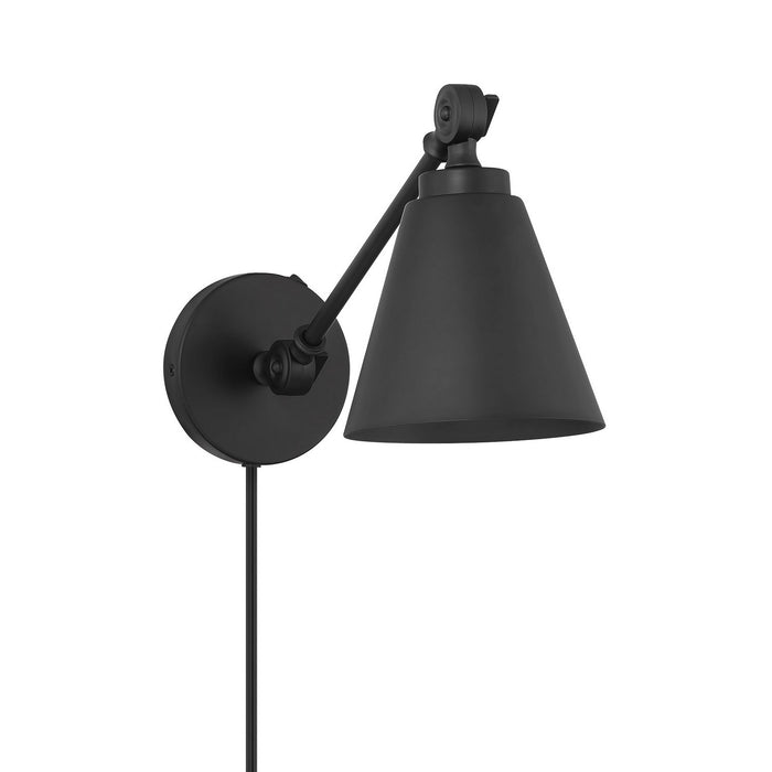 Meridian M90108MBK One Light Wall Sconce (Set of 2), Matte Black