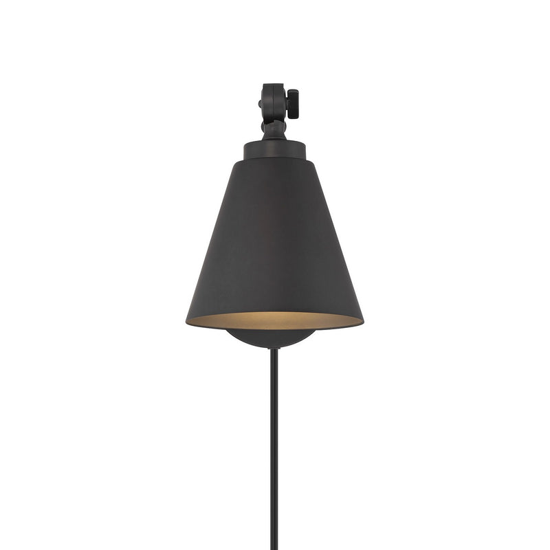 Meridian M90108MBK One Light Wall Sconce (Set of 2), Matte Black
